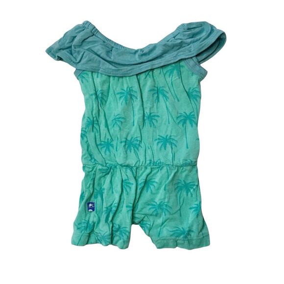 Kickee Pants Glass Palm Trees Mexico Romper 0-3M - Picture 2 of 4